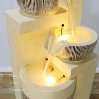 Fuente de Agua en Cascada de Resina para Interiores y Exteriores, Decoración para Jardín y Hogar, 35x35x116CM, Origen China
