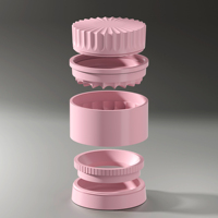 2024 nouveau Design accessoires pour fumeurs en aluminium 5 pièces broyeur d'herbes en céramique 3.0 avec conteneur Sunray Teethless Fashion Colors