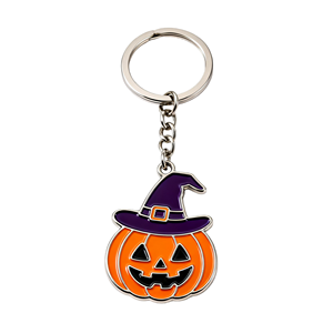 Porte-clés en émail personnalisé pour Halloween, porte-clés en métal, porte-clés en alliage de zinc pour souvenir, cadeau promotionnel, vente en gros, fournisseur d'usine - Product Image 1