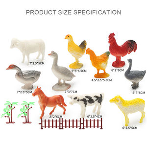 JinYing Age 3 + <span class=keywords><strong>PVC</strong></span> Sac Arbre Clôture Personnages de Dessins Animés Jouet Animal Jouets Plastique pour Enfants - Product Image 2