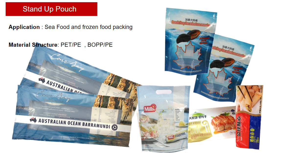 Sac d'emballage de fruits de mer