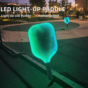 Raquette de pickleball rechargeable pour l'entraînement sportif en plein air, avec éclairage LED, en fibre de verre, en fibre de carbone, noyau en nid d'abeille, modèle Deepshine T700 - Product Image 3