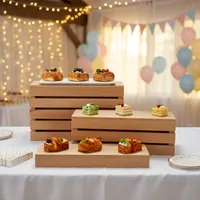 Présentoir alimentaire en bois, Présentoirs et supports de buffet, Présentoir à thé de l'après-midi, Grand présentoir à cupcakes, Présentoirs et supports de buffet