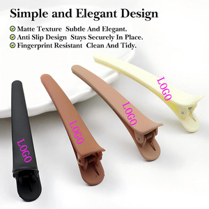 Fermagli <span class=keywords><strong>per</strong></span> <span class=keywords><strong>capelli</strong></span> a becco d'anatra opachi stile Ins, fermagli <span class=keywords><strong>per</strong></span> frangia a tinta unita, fermagli <span class=keywords><strong>per</strong></span> <span class=keywords><strong>capelli</strong></span> da salone <span class=keywords><strong>per</strong></span> taglio e separazione, <span class=keywords><strong>per</strong></span> donne e ragazze, con logo - Product Image 4