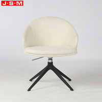 Chaise de bureau pivotante de luxe rembourrée avec base en métal, ergonomique et réglable en hauteur
