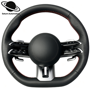 Volante de Cuero Perforado para <span class=keywords><strong>Mercedes</strong></span> Benz C200 2017 E240 W204 W207 W166 W212 W213 W221 C63 C30 2019 E53 2011 E350 AMG - Product Image 6