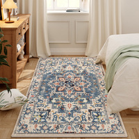Tapis de table basse rectangulaire géométrique moderne de style américain personnalisé de 10 mm, fabriqué à la machine, lavable en machine, salon complet