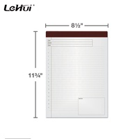Basics Wide Ruled 8.5x11 pouces bloc-notes d'écriture ligné 20Lb grille de papier lourd décision sur les blocs-notes juridiques de lettre arrière