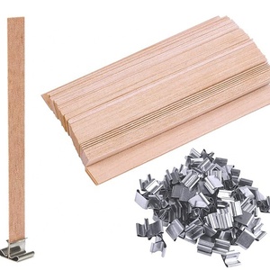 بيع بالجملة شمع سهل الاستخدام حجم مخصص فتيل خشبي مع مشبك فتيل معدني فتائل خشبية لصنع الشموع - Product Image 5