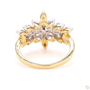 แหวนเพชรทองคำขาวหรูหราสำหรับผู้หญิง ประกายระยิบระยับ ของขวัญเครื่องประดับชั้นดีสำหรับงานแต่งงาน งานหมั้น ดีไซน์คลาสสิกมีสไตล์ - Product Image 1