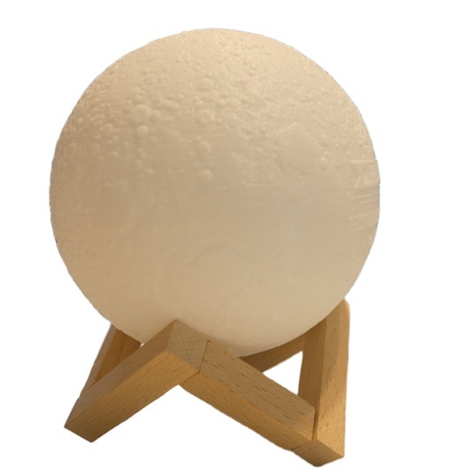 3D Printed Industrial Moon Lamp Night Light for Kids & Women Plug-In USB Charging Adjustable Brightness Living Room Home Decor
