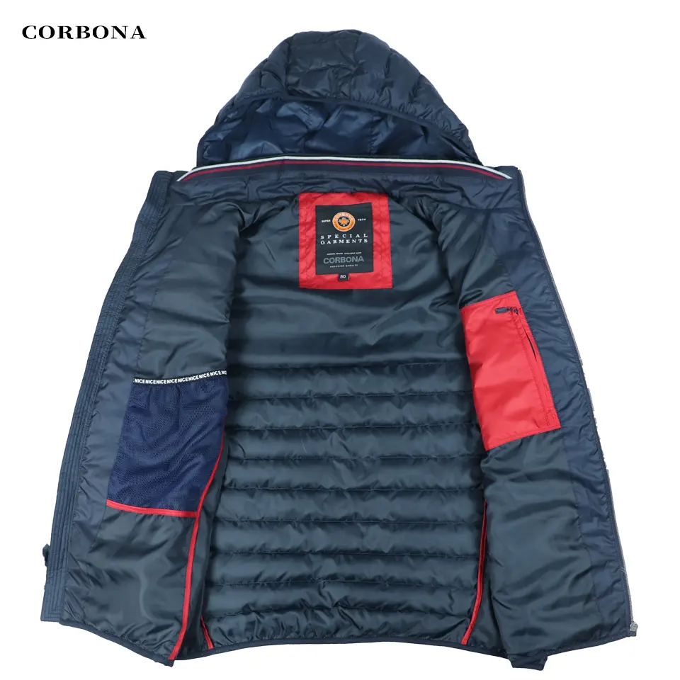 CORBONA Herrenjacke leichter Langärmliger übergroßer Herbstmantel winddicht Freilufttaschen lässige Windjacke Winterparka