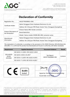 Connecteur étanche à cloison étanche mâle SMB droit vers femelle BNC 50 ohms avec câble de liaison RF RG178 RG316
