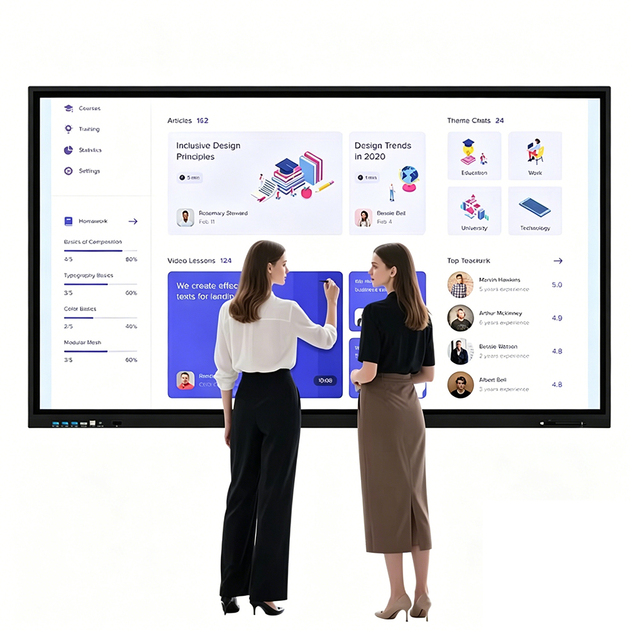 Interactive Flat Panel Digital Whiteboard 86 Inch 20 Point IR Touch Interactive Whiteboard 4K Smart Board for Office