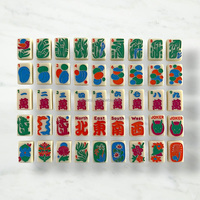 Ensemble de tuiles de Mahjong classique américain gravées en acrylique, 160 pièces, couleur personnalisée, logo sur mesure, écologique, faible MOQ, directement de l'usine OEM ODM
