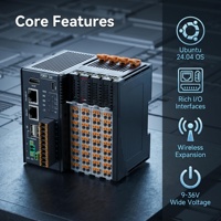 Passerelle industrielle AIoT TM-CP3B-P avec IO extensible, 3xRS485, RS232, CAN 2.0B, double Ethernet, WiFi, 4G LTE, Modbus, OPC UA, Ubuntu 24.04