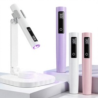 Lampe à ongles portable sans fil à séchage rapide, mini-séchoir UV/LED à main avec support et écran LCD pour manucure transfrontalière