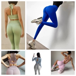 Conjunto <span class=keywords><strong>Deportivo</strong></span> de <span class=keywords><strong>Sujetador</strong></span> y Pantalones Cortos Sin Costuras para Mujer 2026, Ecológico, Transpirable, Levanta Glúteos, Ropa Deportiva Sheining&alo Yoga - Product Image 3