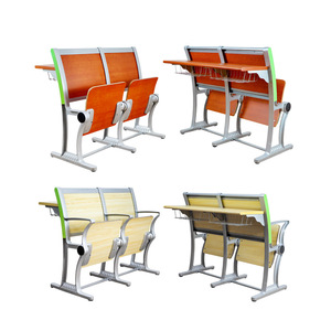Asientos fijos en hilera para aulas de piloto, 840 escritorios y sillas con pasamanos para uso escolar - Product Image 1