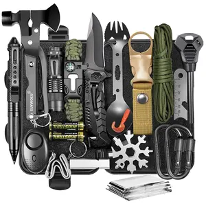 Survival Gear và thiết bị 20 trong 1 Chuyên Nghiệp mát tiện ích công cụ chiến thuật Phụ kiện cho trường hợp khẩn cấp