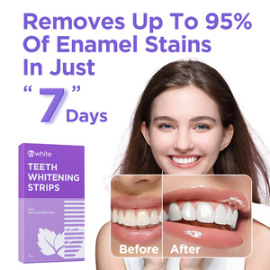 Vente en gros de bandes de blanchiment des dents V34 sans sensibilité au peroxyde violet bandes de blanchiment correcteur de dents de couleur