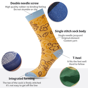 Calcetines finos de lujo personalizados para mujer Diseño de punto cómodo y transpirable con patrón cruzado novedoso Es una hermosa obra de arte - Product Image 5