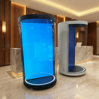 Utech UT-75CST2 Écran publicitaire numérique holographique transparent 3D de 75 pouces 4K avec luminosité de 1 000 000:1 (1000 cd/m²) et intelligence artificielle