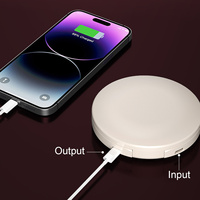 Espejo de Maquillaje Portátil para Exteriores con Cámara UV, Prueba de Protección Solar, Luz LED, Espejo Cosmético Recargable de Mano