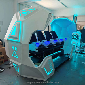 Zhengzhou 4 places <span class=keywords><strong>VR</strong></span> simulateur chaise équipement de parc d'attractions intérieur <span class=keywords><strong>360</strong></span> sièges d'hélicoptère bonbons vente jeux d'arcade fibre de verre - Product Image 3
