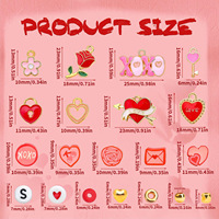 Kit de perles en argile polymère pour la Saint-Valentin, 24 compartiments, perles plates Heishi, breloques émaillées pour bracelet, collier, artisanat DIY