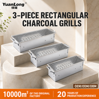 Gril coréen BBQ commercial à ventilation supérieure en acier inoxydable, sans fumée, durable, avec grille en fil métallique pour brochettes, idéal pour les restaurants en extérieur
