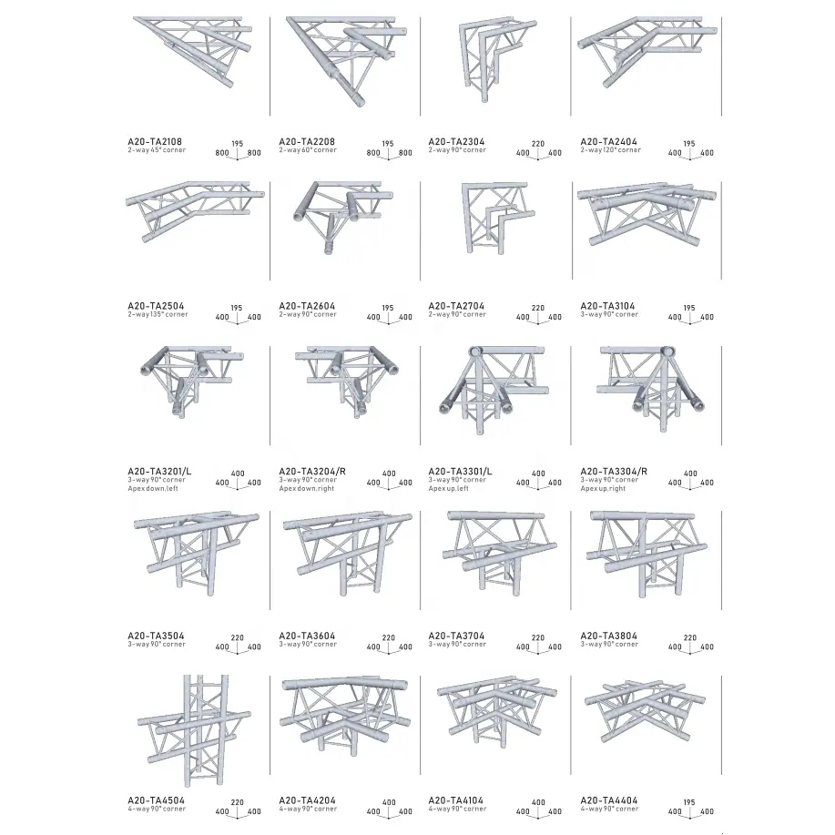 TECH TEAM small truss triangular spigot truss,triangle tube trusses, triangular roof trusses