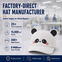 Casquette en velours côtelé pour bébé, forme animale, bord souple, faible MOQ, commande en gros directe usine, chapeau de soleil extérieur pour nourrisson et tout-petit