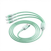 Câble USB Type-C 3-en-1 tressé en nylon coloré 120W à charge rapide 6A, 1,2m, conducteur en cuivre pur pour ordinateur et appareil photo – Meilleures ventes