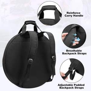 Sac de transport de luxe personnalisé pour cymbales, étui de rangement pour instruments, étui de transport imperméable pour gong, sac pour tambourin avec séparateurs rembourrés - Product Image 4