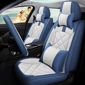 Soutien <span class=keywords><strong>lombaire</strong></span> couverture complète en cuir moderne housses de siège de <span class=keywords><strong>voiture</strong></span> couleur cinq sièges universel quatre saisons coussin de siège de <span class=keywords><strong>voiture</strong></span> modèle PL399 - Product Image 1