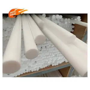 Yüksek kaliteli ısı ve kimyasal direnç beyaz doğal saf bakire PTFE plastik çubuk