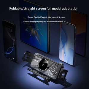 <span class=keywords><strong>Support</strong></span> de téléphone de <span class=keywords><strong>voiture</strong></span> à fixation sur grille d'aération avec chargeur sans fil double bobine à charge rapide pour <span class=keywords><strong>Samsung</strong></span> Galaxy <span class=keywords><strong>Z</strong></span> <span class=keywords><strong>Fold</strong></span> 5 6 Flip 3 4 - Product Image 3