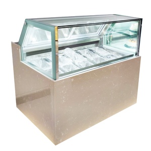 Ice Cream Gelato Refrigerator Electric Food Dipping Cake Ice Cream Display Freezer Cabinet