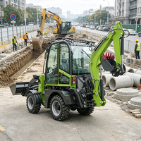 Mini-chargeuse-pelleteuse 4x4 de haute qualité, chargeuse-pelleteuse compacte, petite chargeuse-pelleteuse pour les municipalités