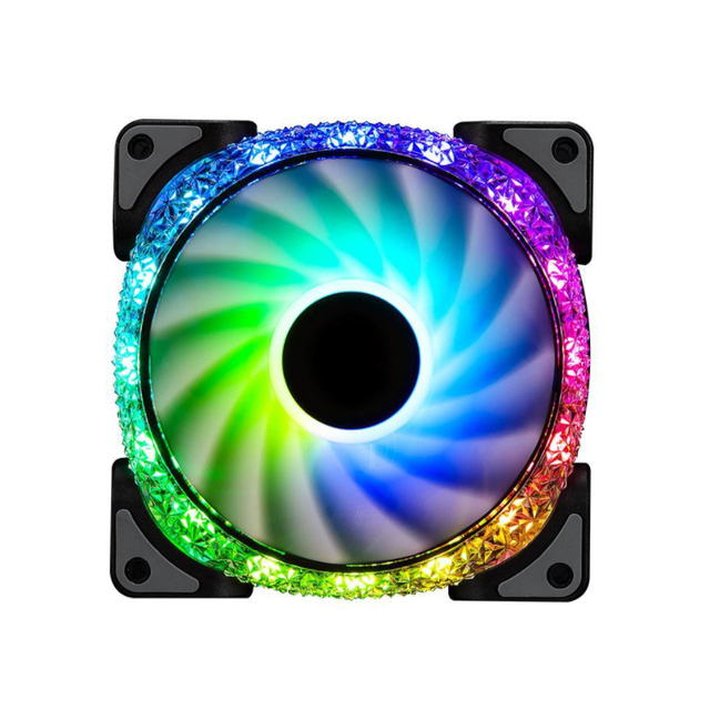 12V ARGB PC Fan - Addressable LEDs with 5V-to-12V Adapter | PWM Control