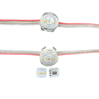 50 Pixels DC12V WS2805 RGBIC + CCT 5 couleurs 2cm Module LED adressable rond 3Pin fil clair