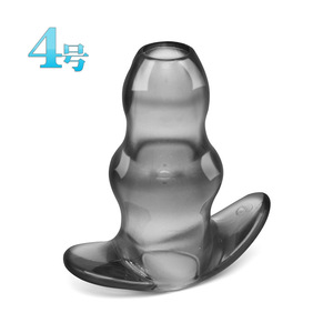 Venta al por mayor de fábrica, marca OEM, un set de juguete de limpieza anal con tapón y cuentas huecas visibles para mujeres, para auto-placer, impermeable - Product Image 5
