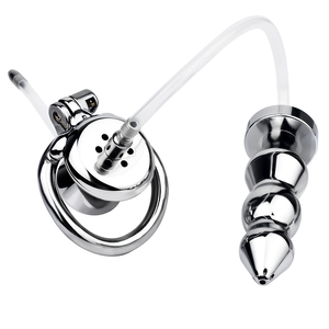 <span class=keywords><strong>Cage</strong></span> à bite négative FRRK avec cathéter urétral et prise anale en métal BDSM dispositif de <span class=keywords><strong>chasteté</strong></span> masculine verrouillée pour pénis <span class=keywords><strong>Cage</strong></span> à pénis Sex Toys - Product Image 1