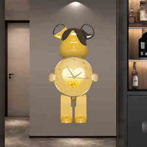 Jam dinding plastik dekorasi lampu LED, cahaya suasana LED merah muda kreatif jaring dengan tampilan jarum untuk ruang tamu grosir - Product Image 6