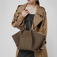 Bolso Tote de Cuero Genuino Lujo Correa Anudada Diseño de Alas Gran Capacidad Bolso de Oficina Minimalista para Mujer 2026