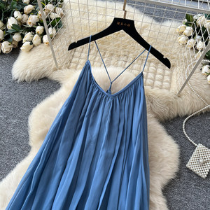 STOCK Two Colors V-NECK Women <strong>Summer</strong> <strong>Dress</strong> Sleeveless Beach <strong>Boho</strong> Maxi <strong>Dress</strong> With Lining S-L - Product Image 6