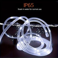 Guirlandes lumineuses solaires LED en PVC transparent, résistantes aux intempéries, pour la décoration extérieure du jardin, de la villa, du patio, des fêtes de Noël, des célébrations