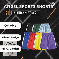 Shorts de sport décontractés d'été de haute qualité de la marque Angel Original, respirants, légèrement élastiques, en tissu peigné 100% polyester