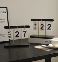 Calendrier Perpétuel Quotidien à Feuilles Mobiles pour Bureau, Décoration de Bureau Réutilisable, Accessoires pour la Maison, Accessoires de Photographie